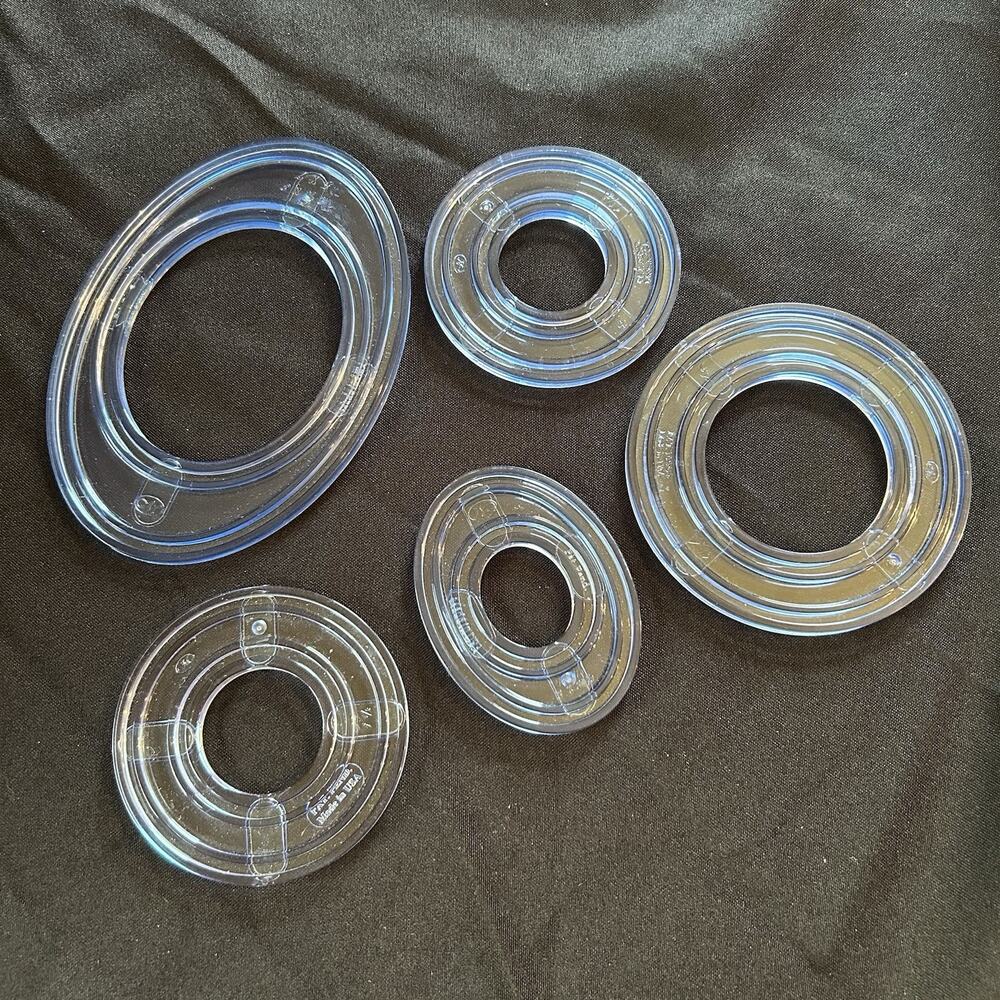 5 Assorted Creative Memories Cutting System Templates Circle, Oval Preowned